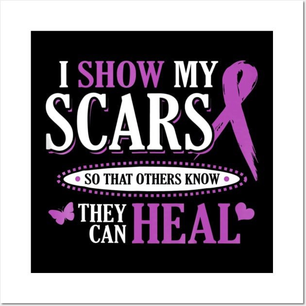 Domestic Violence Awareness Purple Ribbon Wall Art by hony.white